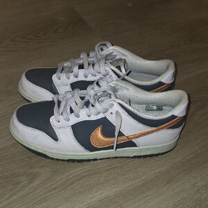 Nike Sneakers with Copper Swoosh and White Accents Youth 7